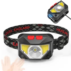 8Modes Motion Sensor Headlight Powerful LED Headlamp Head Lamp COB Flashlight Torch Head light For Camping Fishing