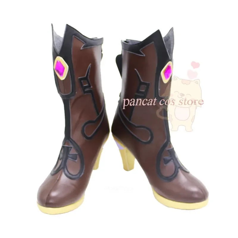 Anime Genshinimpact Fischl Cosplay Shoes Halloween Long Boots Shoes Comic Cosplay Costume Prop Anime Cosplay Shoes Carnival Cos