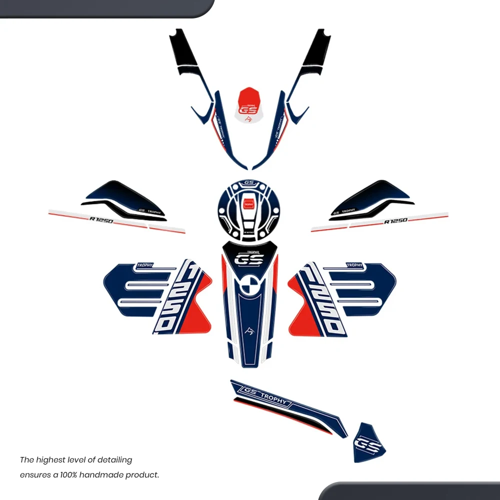 For R 1250 GS Adventure Trophy GS Trophy 2021 - Motorcycle 3D Epoxy Resin Sticker Kit