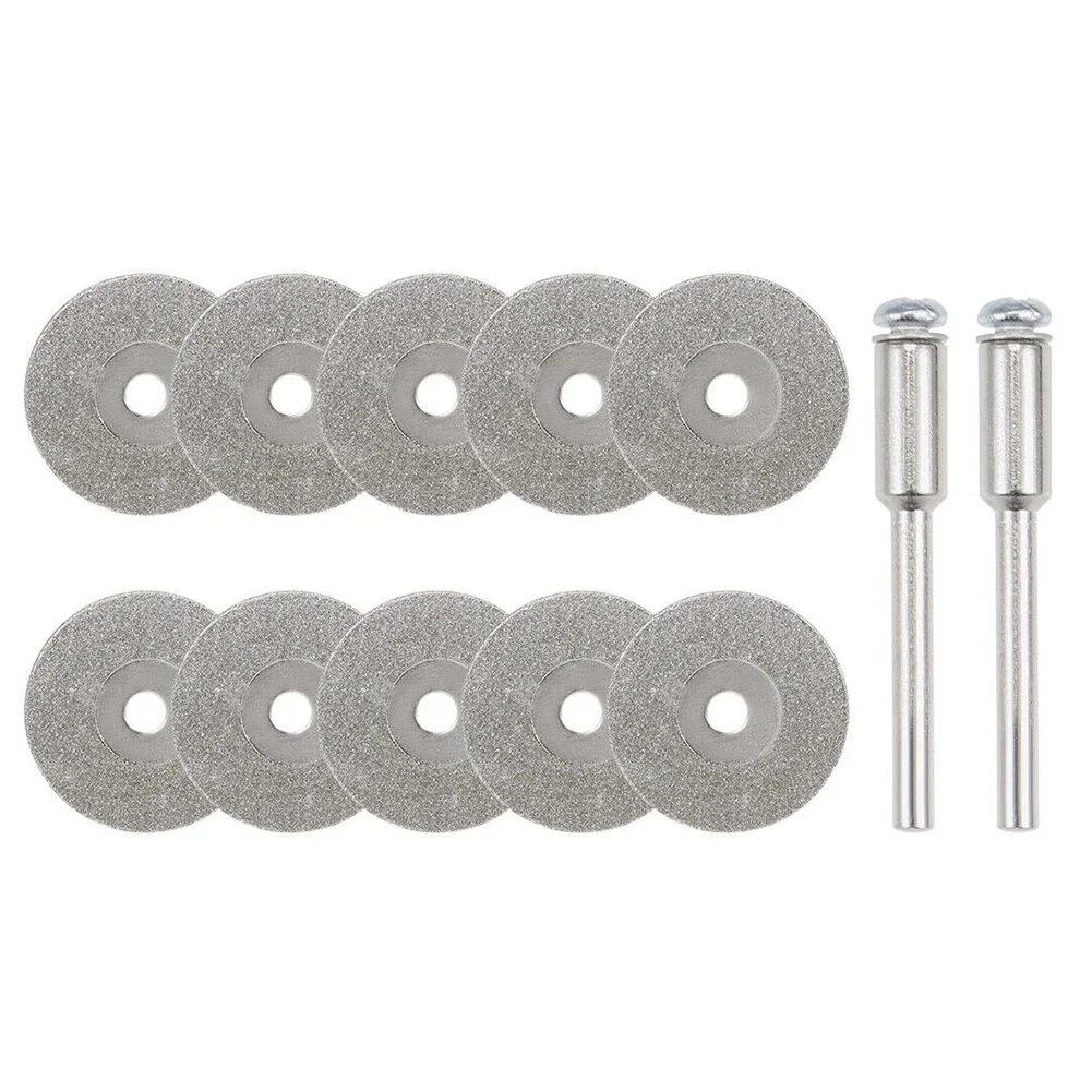 12Pcs/set 18mm Diamond Cutting Disc Circular Saw Blade Glass Tile Metal Cut Off Abrasive Tools For Dremel Rotary Tool