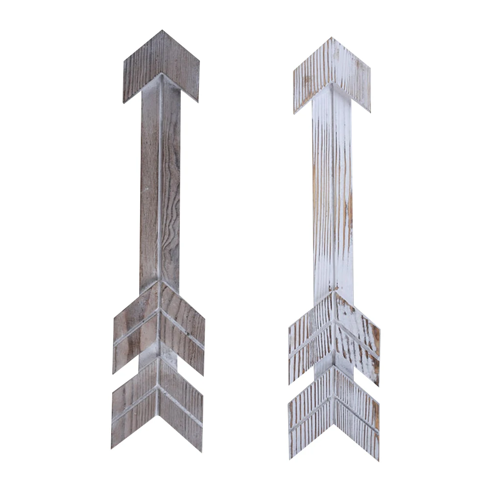 

2 pcs Wooden Arrow Signs Vintage Rustic Wall Decorations 3D Structure Creative Hanging Bedroom Tent