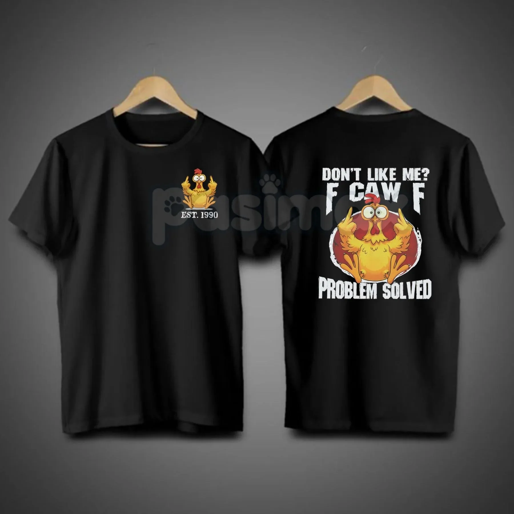 _لا تحبني F_ck Off_ تي شيرت ساخر منفعل للجنسين صيفي بأكمام قصيرة ماركة تي شيرت فاخر غير رسمي عتيق ريترو #2