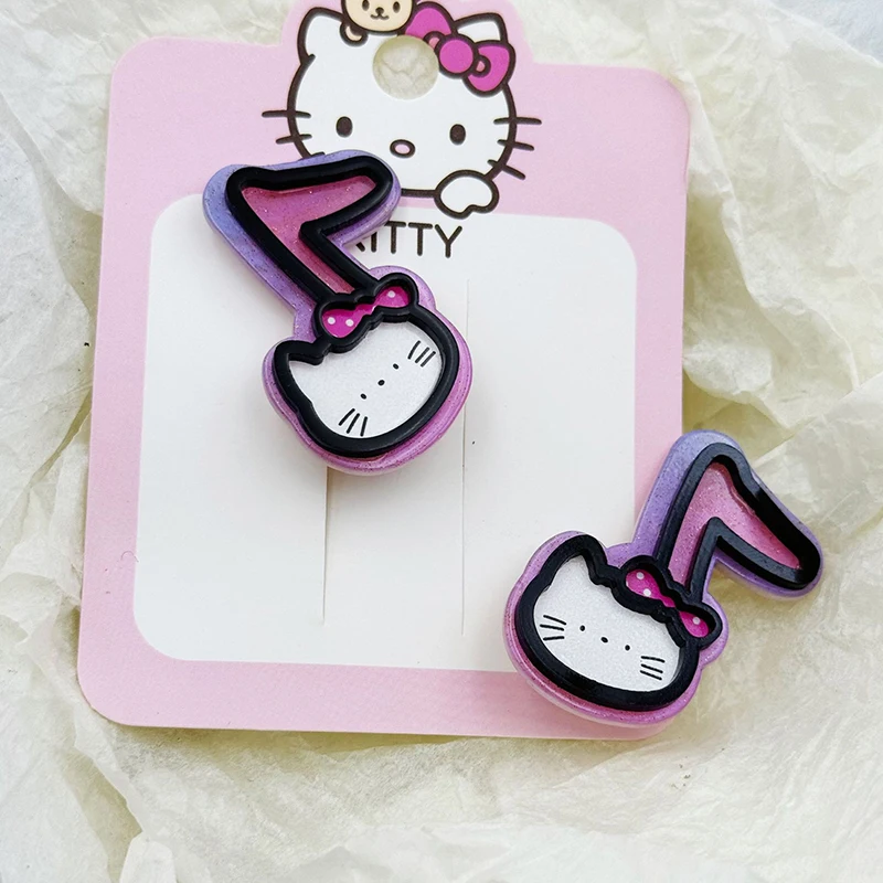 Sanrio Hello Kitty Hairpin para Mulheres e Meninas, Cute Sweet Side Bangs, Hair Clip, Acessórios de Cabelo Diário, Presentes, 1 Pc, 2Pcs