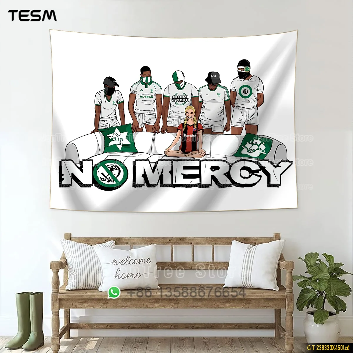 TESM 3D Print Competition Banners Fence Flags Wall Art Decorative Tapestries Hanging Freely Suitable Living Rooms  Bedrooms