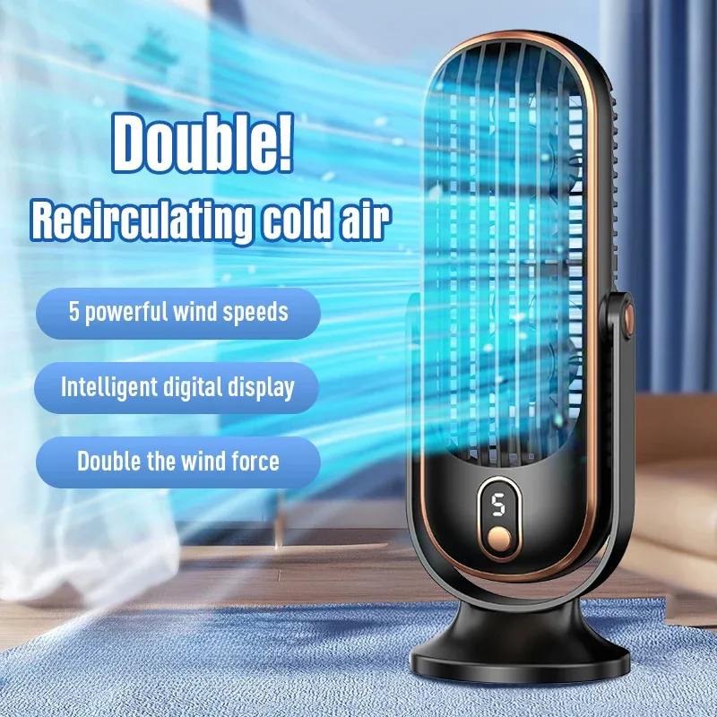 Portable desktop fan  cordless desktop fan  fast charging 5-speed high wind power