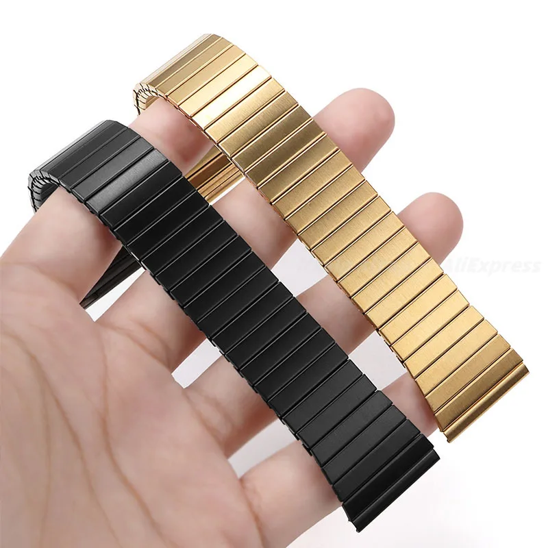 22mm Stainless Steel Elastic Stretch Strap for Huawei for Samsung Galaxy Watch Band Metal Expansion Wristband Universal Bracelet