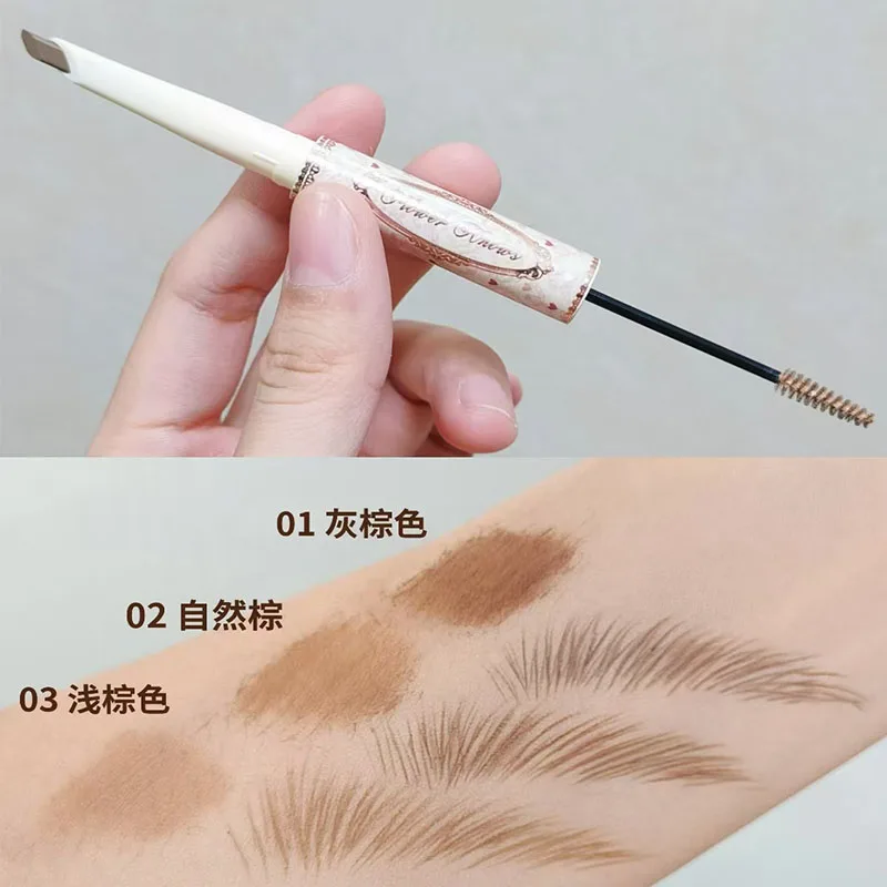 Flor sabe querida urso sobrancelha matiz creme névoa macia lápis de sobrancelha à prova dwaterproof água de longa duração filme-formando maquiagem de sobrancelha
