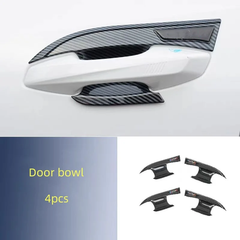 Suitable for Geely Galaxy L7 2023 2024 Outer door handle BIG Gate Bowl ABS decoration Auto Parts carbon fibre silvery