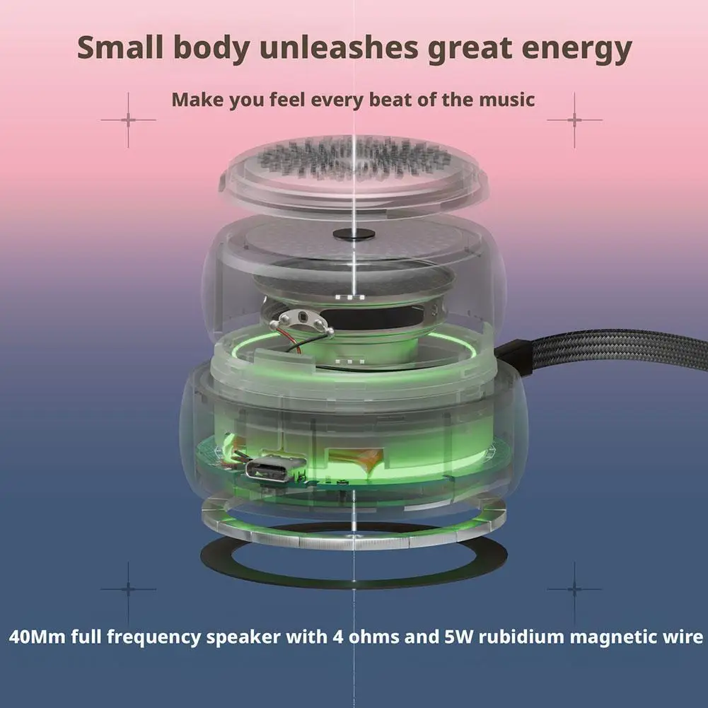 

Портативный динамик для TWS, магнитный держатель для телефона, маленький мини-держатель для телефона с зажимом, водонепроницаемый динамик, беспроводной динамик