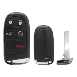 Obudowa klucza BB do Jeep Dodge Renegade Compass 4+1Przyciski SUV SIP22 Blade z logo Keyless Go Smart Remote Car Key