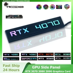 PC Case DIY RGB VGA Side Panel RTX 3070 3080 3090 Graphics Card GPU Lighting Backplate Board ROG 5V 3PIN ARGB M/B AURA SYNC