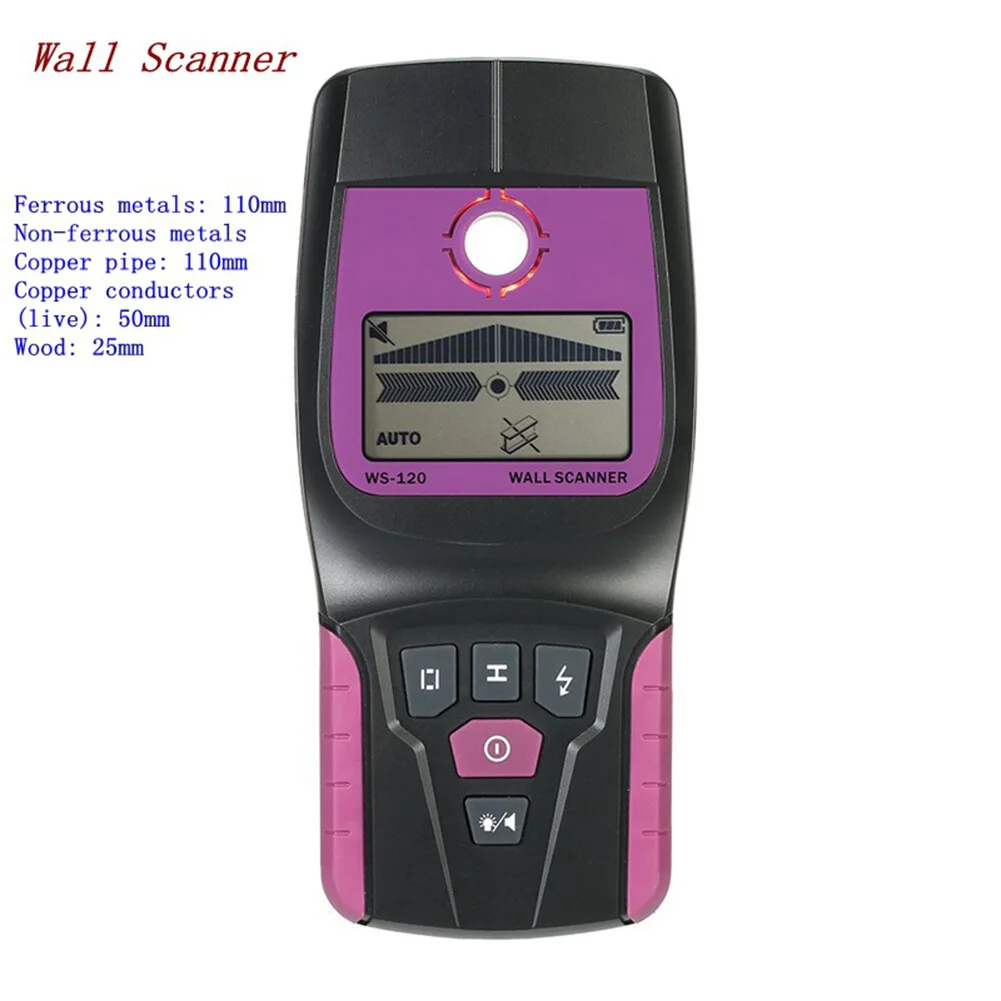 

Fast and Accurate WS 120 Wall Scanner Metal Detector and Stud Finder for Home Renovation and Professional Use