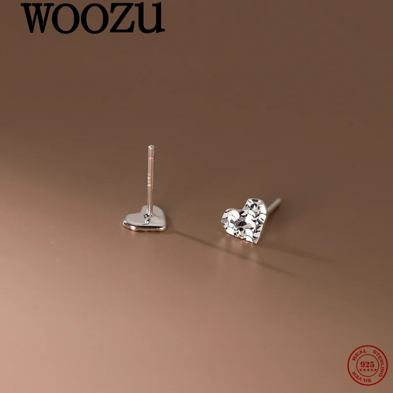 

WOOZU стерлингового серебра 925, блестящие очаровательные серьги неправильной формы, сломанные серьги «ледяная любовь» для женщин, свадебный банкет, романтические нежные ювелирные изделия