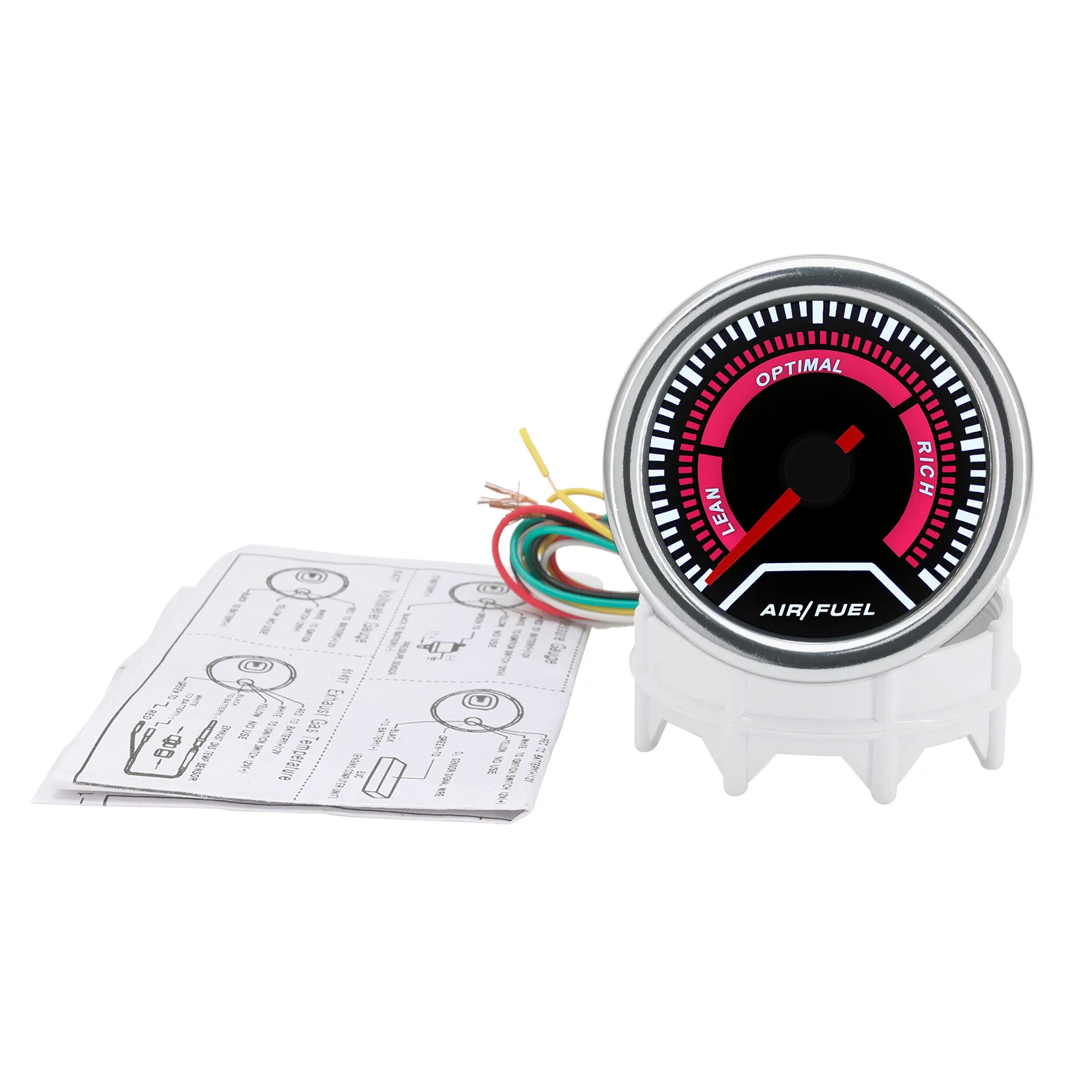 52mm Air Fuel Ratio Mechanical Smoke Lens AFR Gauge Display Narrowband O2 Oxygen Sensor 12V White Led Car Gauge OE:0258006028