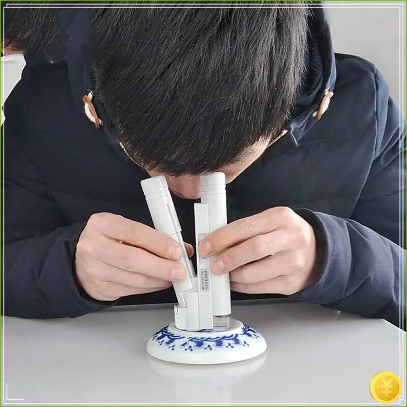 

Портативный микроскоп, карманный микроскоп, 80X100X, белая мини-лупа, весы для чтения, складная увеличительная лупа со светодиодной подсветкой