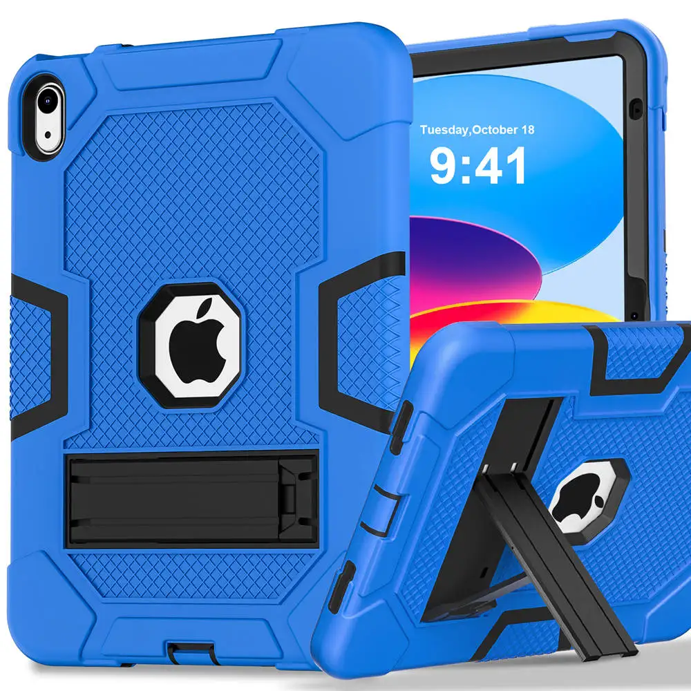 

Для iPad 11th 2025 Air 11 10th 10.9 9.7 10.2 Air 4 5 Pro 11 12.9 Mini 4 5 6 7 Armor Case Сверхмощный силиконовый чехол-подставка из ТПУ для ПК