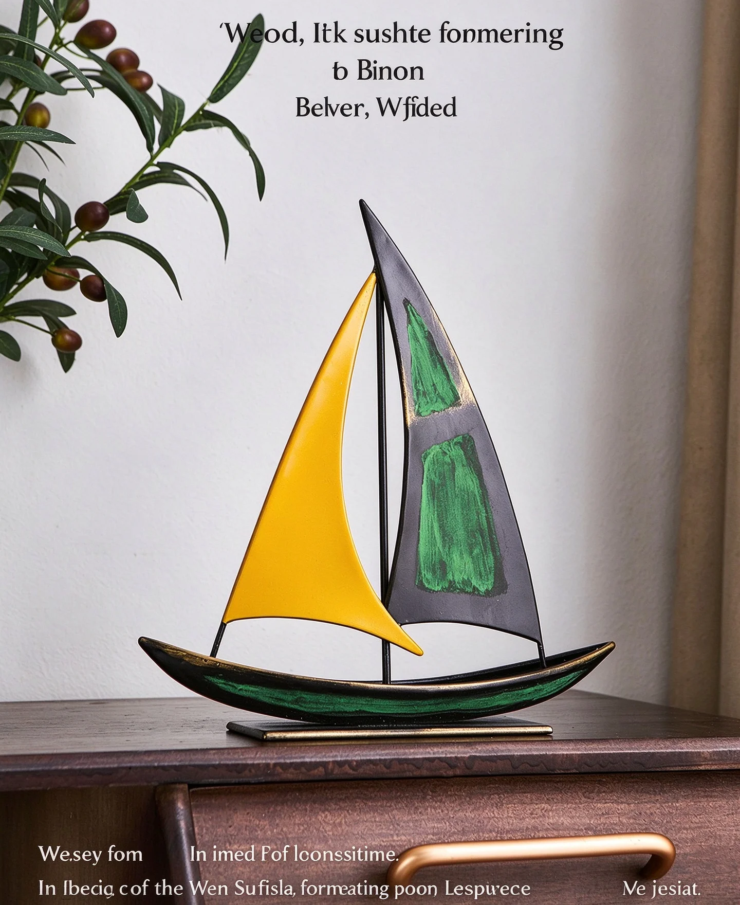 Steamer Ironing Machine, Smooth Sailing, Simple Iron Art Sailboat Ornament, Office Living Room Tv Cabinet Decoration, Housewarming Opening Gift