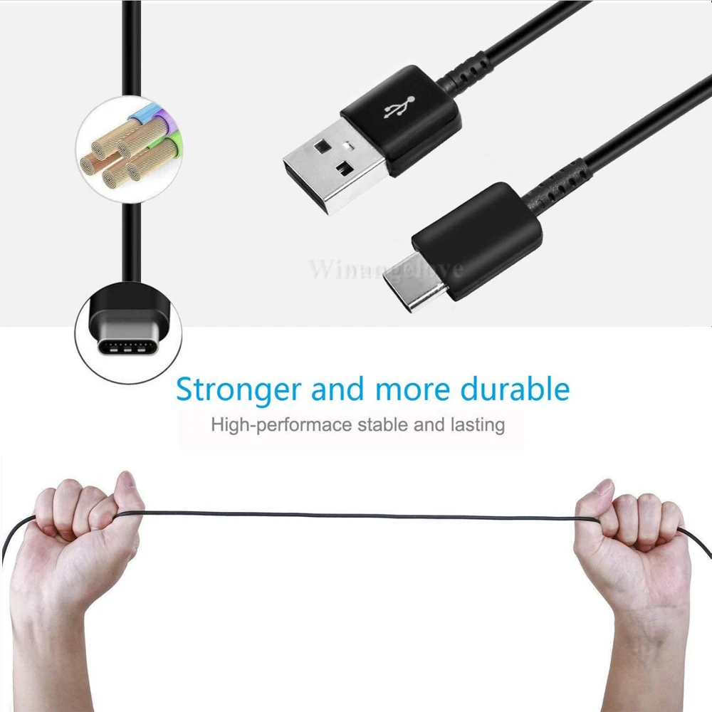 10 pcs Type C Fast Charging Cable Data Sync Cord For Samsung Galaxy S8 S9 S10 Note 7 8 USB C Fast charging Cable