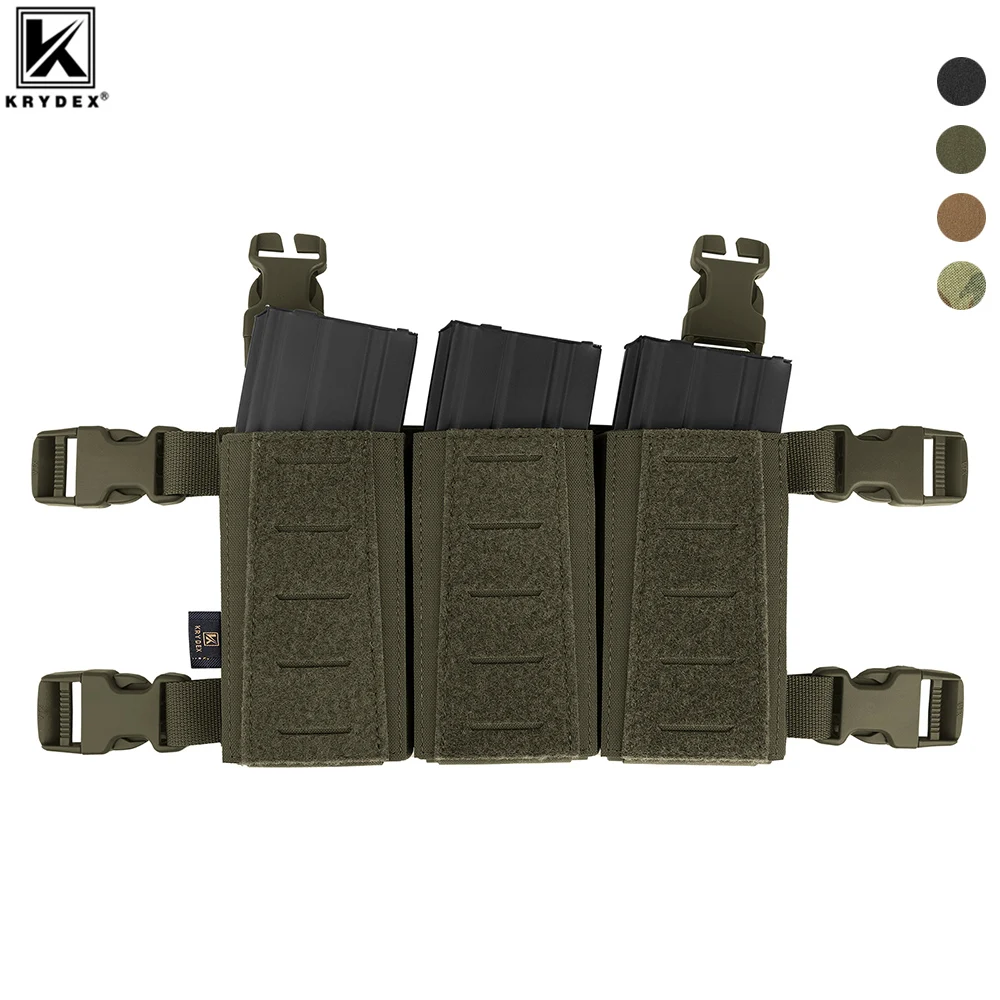 KRYDEX Panel triple portacargadores táctico 5.56 con cierre magnético - imagen 3