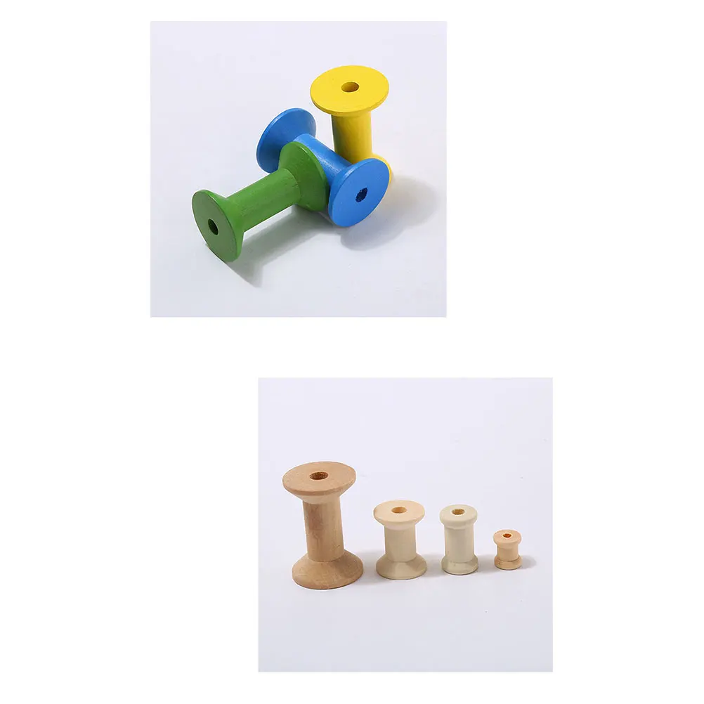 

20 pcs Wooden 47X30Mm Hour Glass Shape Smooth Unfinished Craft Bobbins For Thread Wire String Winding Weaving Wood Craft Spools