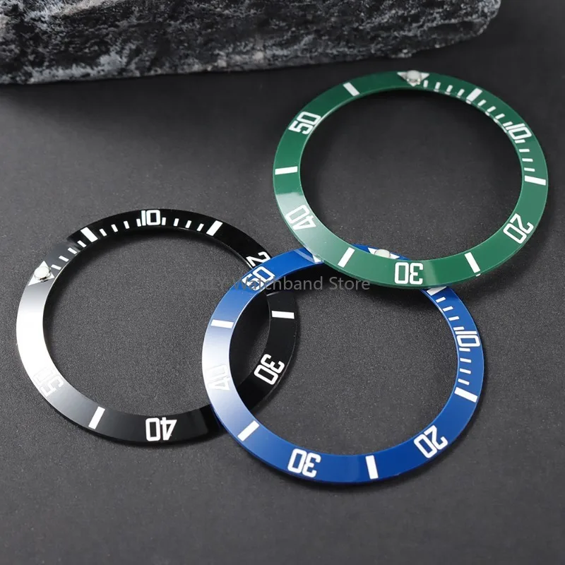 38mm Ceramic Alloy Watch Bezel Insert Ring Slope fit 40mm Automatic Mechanical Case for NH35/34 GMT Diving Watch Part Accessory