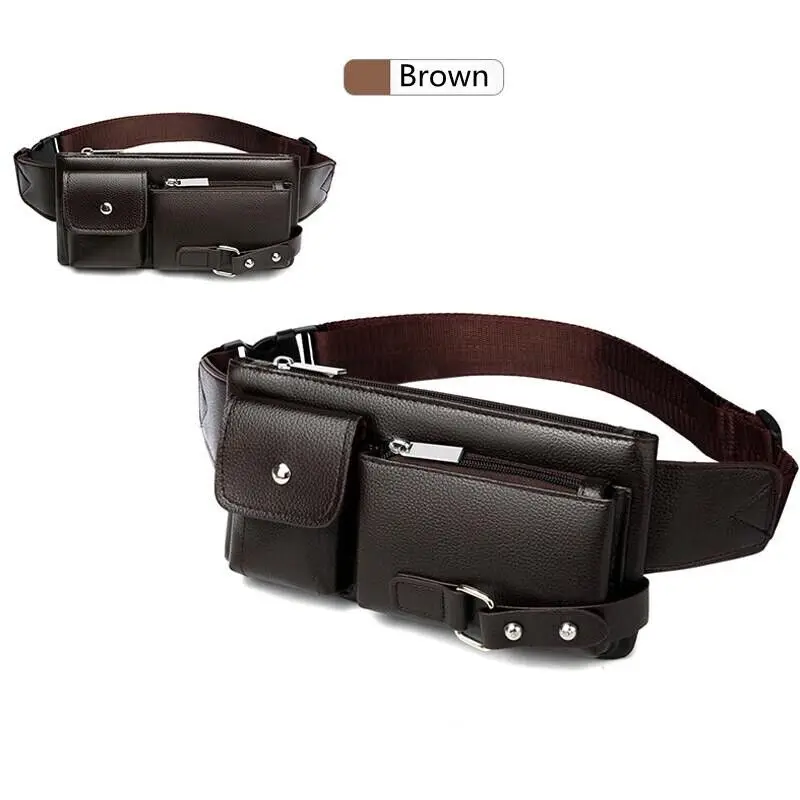 Mobile Phone Case Pouch Waist Bag Waterproof Nylon Multifunction Casual Men Waist Pack Male Small Bag