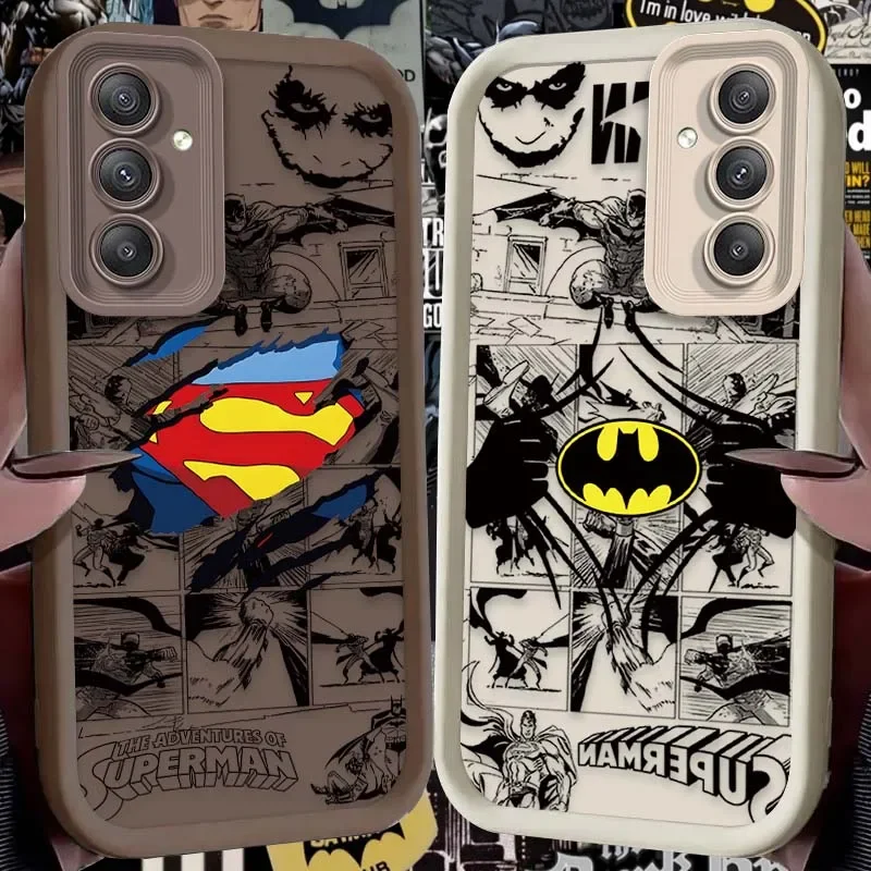 Heroes Superman Batman Case for Samsung Galaxy S25 S24 S23 Ultra S22 S21 Plus FE 5G A54 A34 A14 A73 A53 A33 5G Silicone Cover