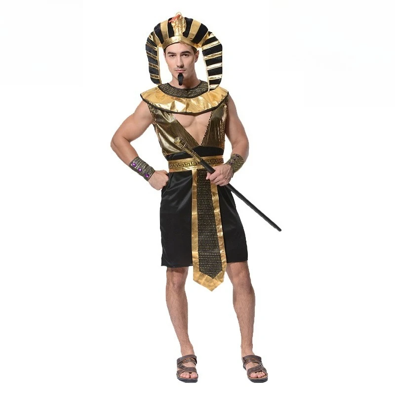 

Adult Male Egyptian Pharaoh Costume For Halloween Party Masquerade Stage Performance And Cosplay