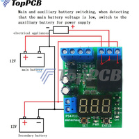 DC 12V 24V LED Digital Relay Switch Control Board Module Relay Module Voltage Detection Charging Discharge Monitor Tester
