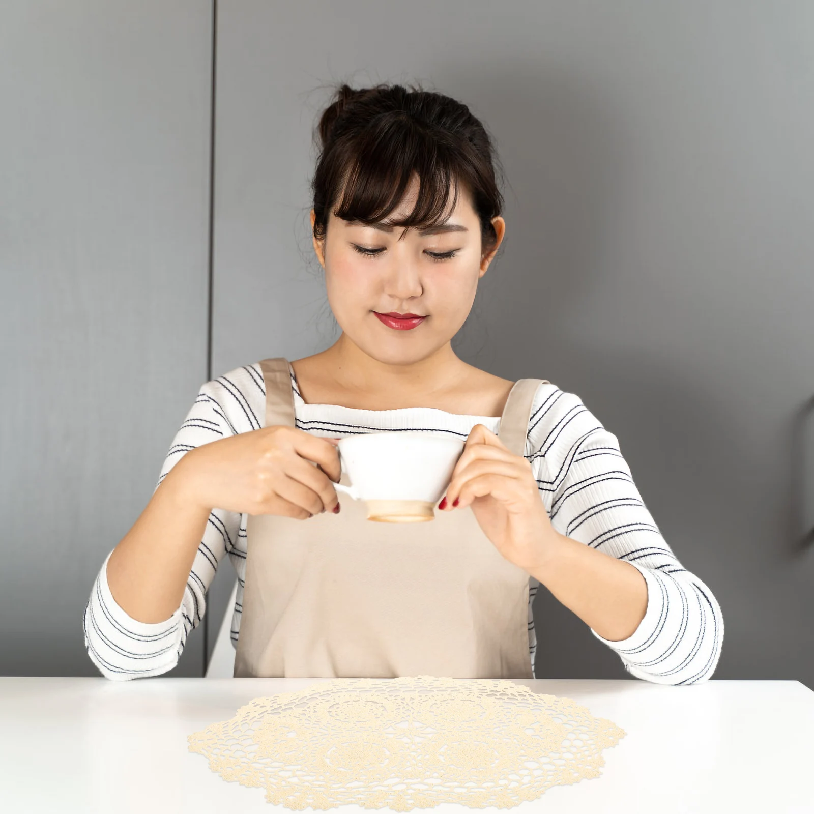 

Decorative Tablecloth Cotton Based Placemat for Dining Table Farmhouse Theme Party Decor Small Table Mat Reusable