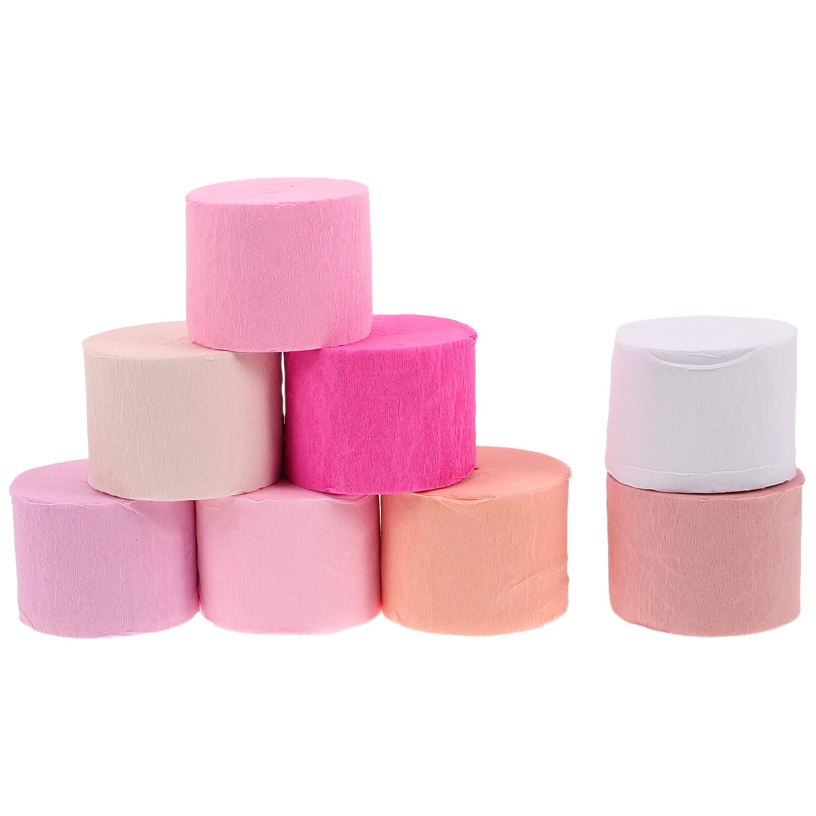 

8Rolls Crepe Paper Streamer Textured Finish Wrapping Tissue Paper For Living Room Decoration Craft Enthusiasts