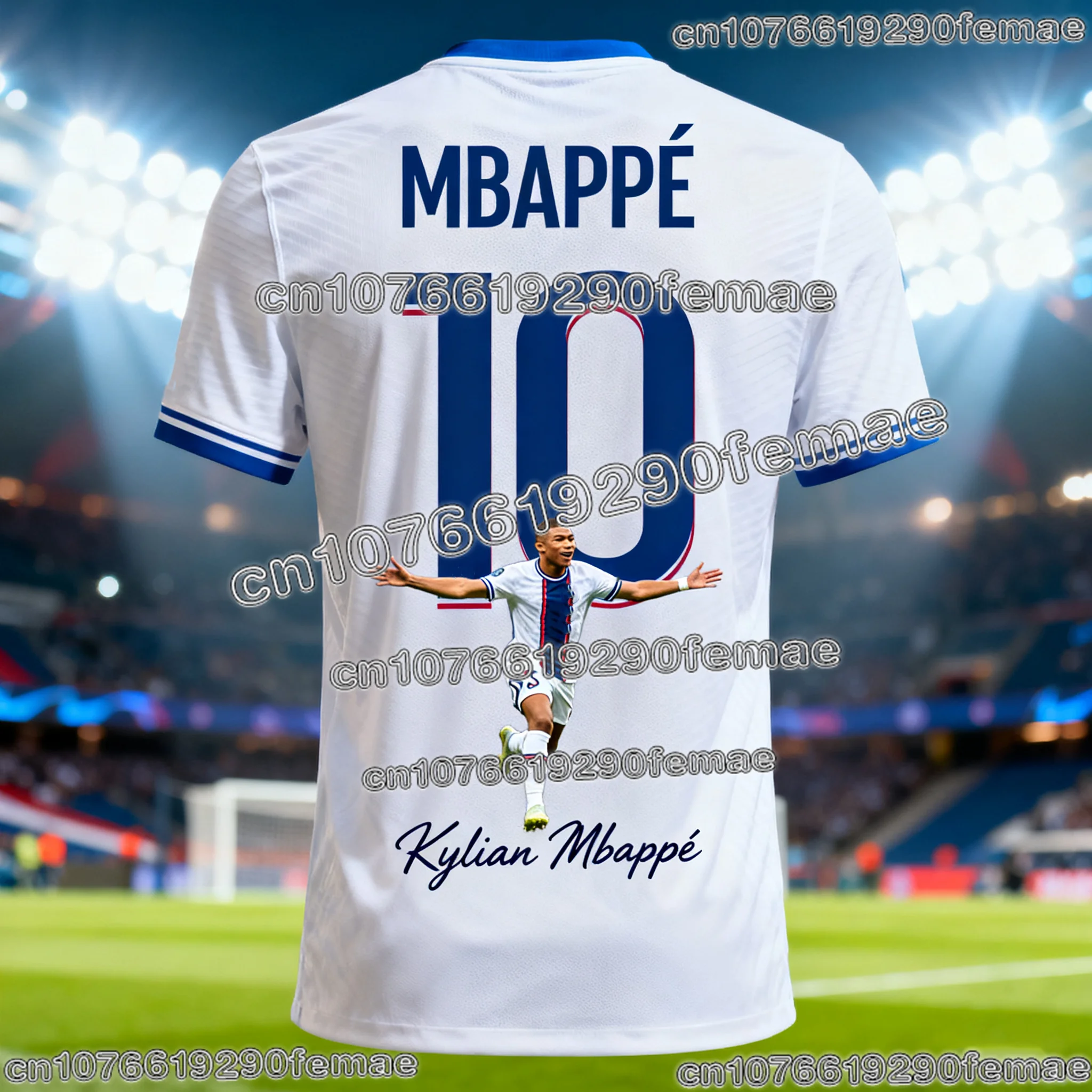 حار بيع 2026 Mbappé # 10 قميص كرة قدم مطبوع ثلاثي الأبعاد للرجال والنساء والأطفال ملابس رياضية كاجوال لتدريب كرة القدم إصدار مروحة تي شيرت #5