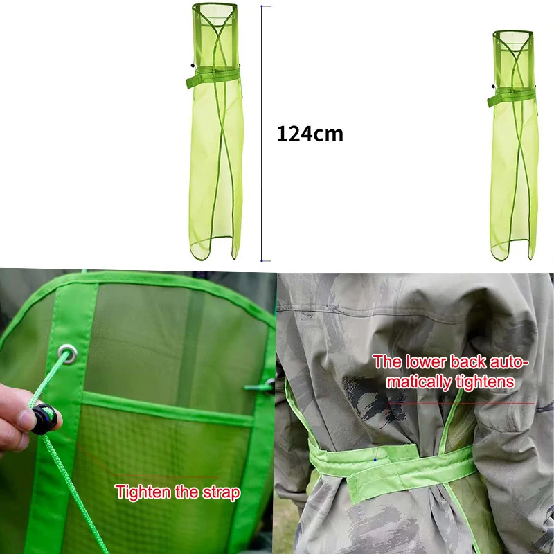 1pcs Breathable Mesh Lawn Mower Apron With Pockets - Full Coverage Safety Workwear For Gardening Trimming & Landscaping