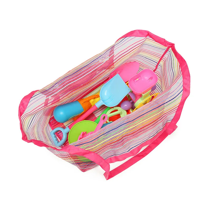 Colorful Mesh Beach Bag Extra Large Beach Bags and Handbag Backpack for Holding Towels Outdoor Beach Toys Organizer Totes