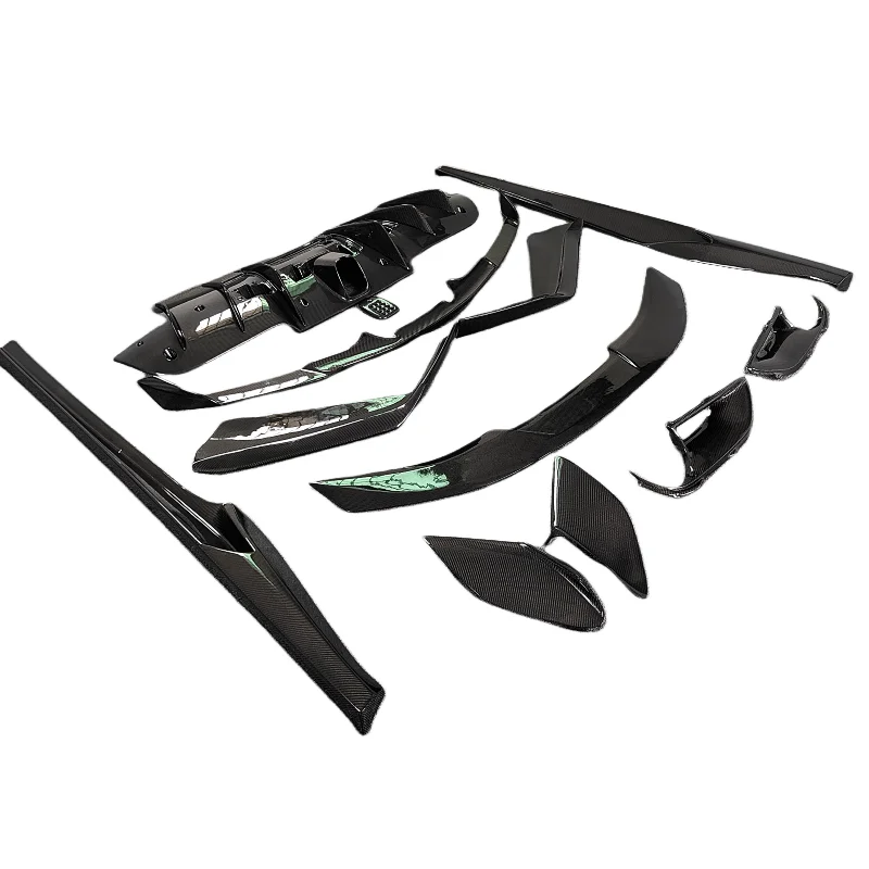 

Used for the 2015-2019 Ferrari 488 High-quality True Carbon Fiber N-style Front Lip Side Skirt Rear Diffuser Tail Wing Body Kit
