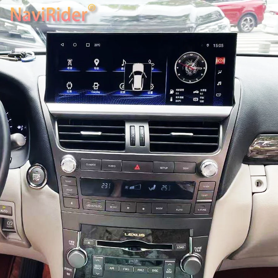 GPS Navigation Android 14 Auto Carplay For Lexus LS460 LS600 2006~2012 Stereo12.3 Inch Car Radio Receiver Head Unit  Multimedia
