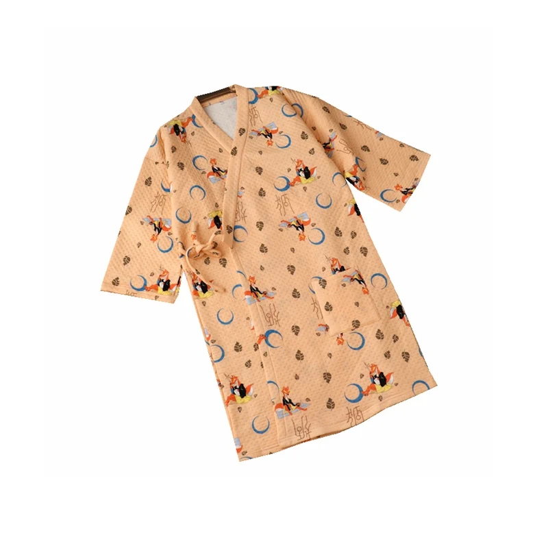 Robe de bain longue en coton japonais, vêtements de maison pour Couples, pyjama pour hommes et femmes, Kimono Sle Sp Dr