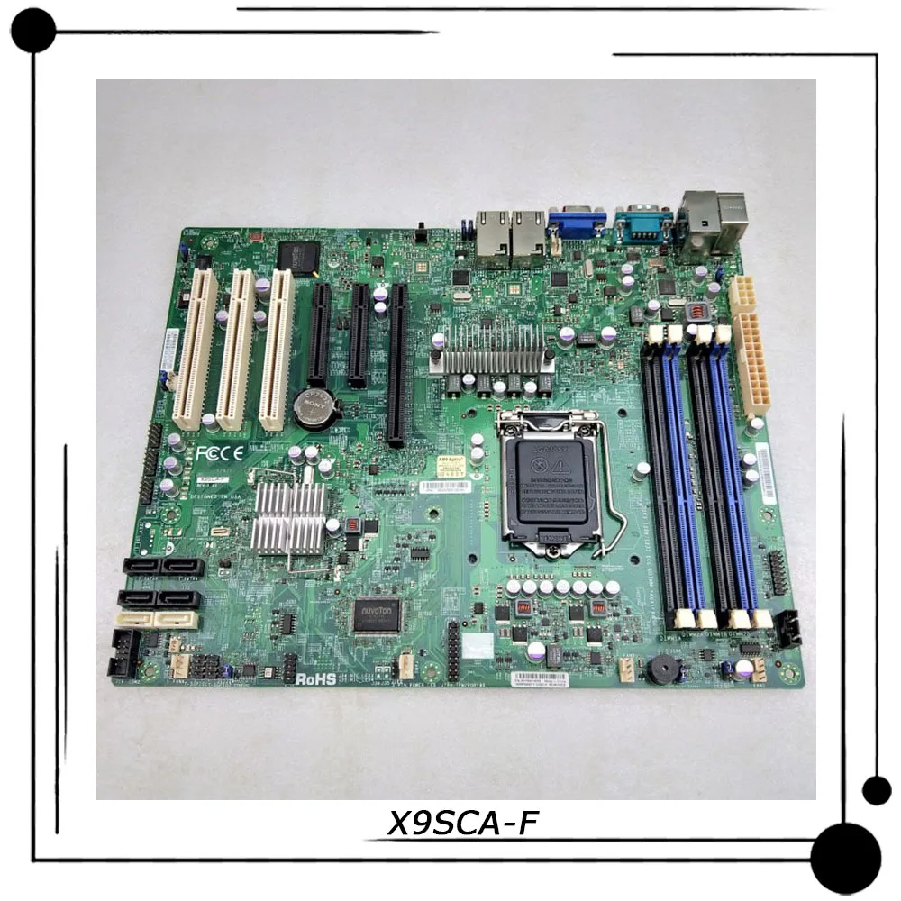 X9SCA-F For Supermicro Server ATX Motherboard LGA 1155 Intel C204 Xeon E3-1200 v2 series 2/3rd Gen Core i3 DDR3 PCI-E3.0