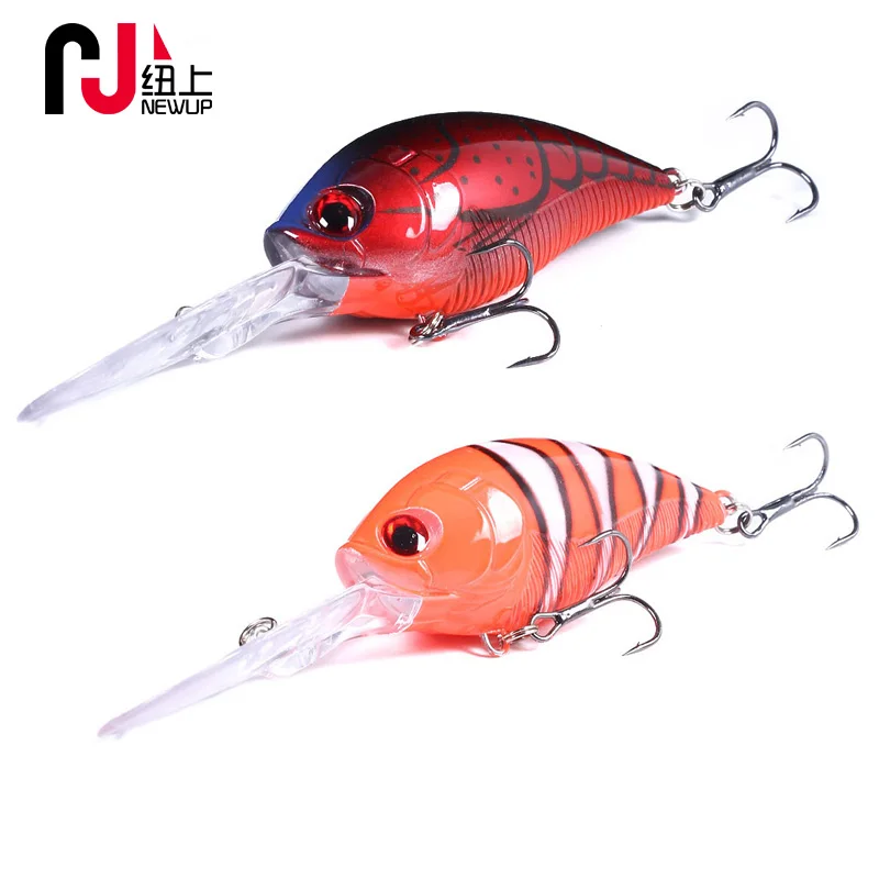 Newup Crank Wobbler Fishing Lures Long Tongue Deep Water Hard Wobbler Bait 12.5CM-20.5g  Crankbait For Bass Pesca Tackle