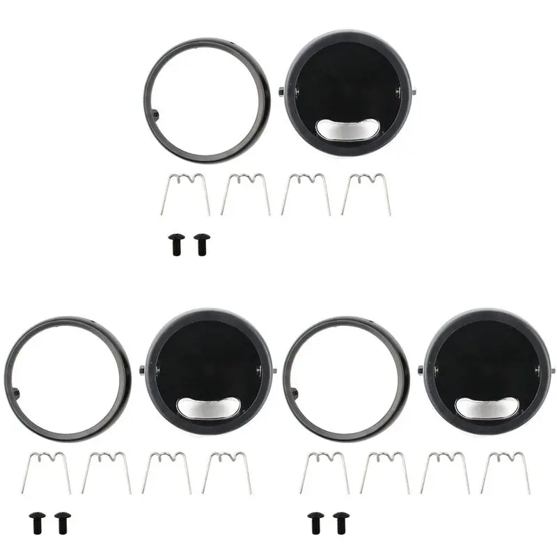 Strange 3Set 5-3/4 Inch 5.75 Inch Motorcycle Headlights Housing Bucket For Motorcycle Accessories Black