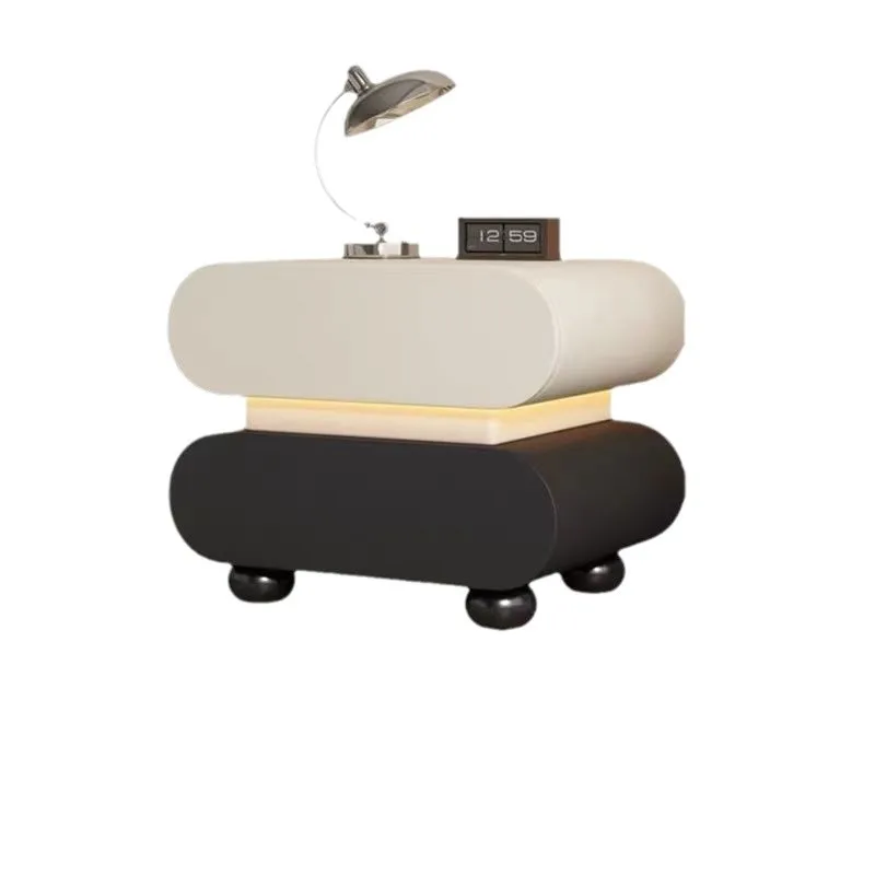 

Solid wood, bedside table, cream style, simple, modern, minimalist, medieval, light luxury, Italian style