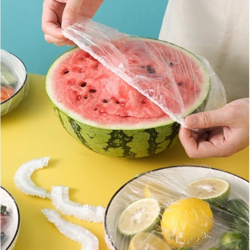 

Food grade Disposable Food Cover Saran Wrap Food Grade Fruit Vegetable Storage Bag Elastic Plastic Bag Kitchen Fresh Keeping Bag