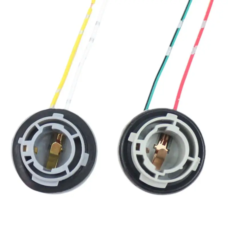 High quality2Pcs Auto Led Lights Bulb Socket Connector 1156 Angled BAU15S Lamp Holder P21W Adapter Car Light Base