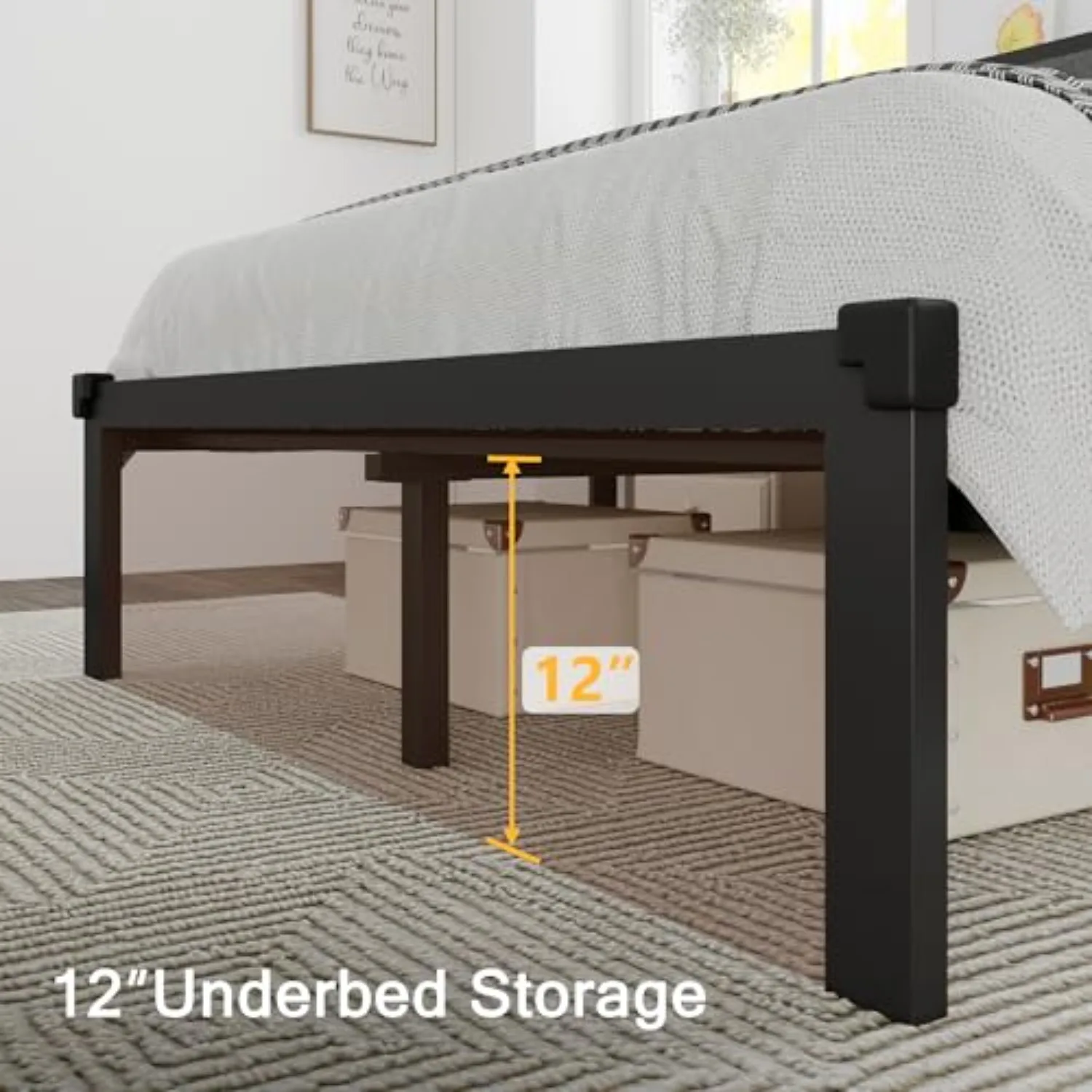 Queen Metal Platform Bed 4