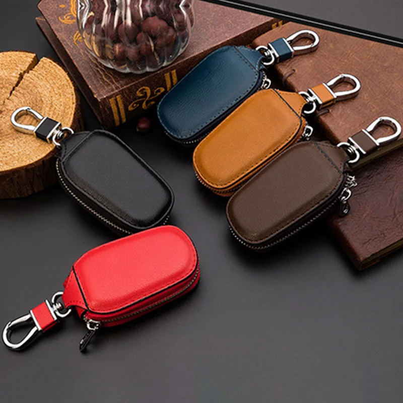 1PC Multi-function Leather Car Keys Bag Fashion Women Men Keychains Wallets Keys Organizer Universal Keychains Accessories