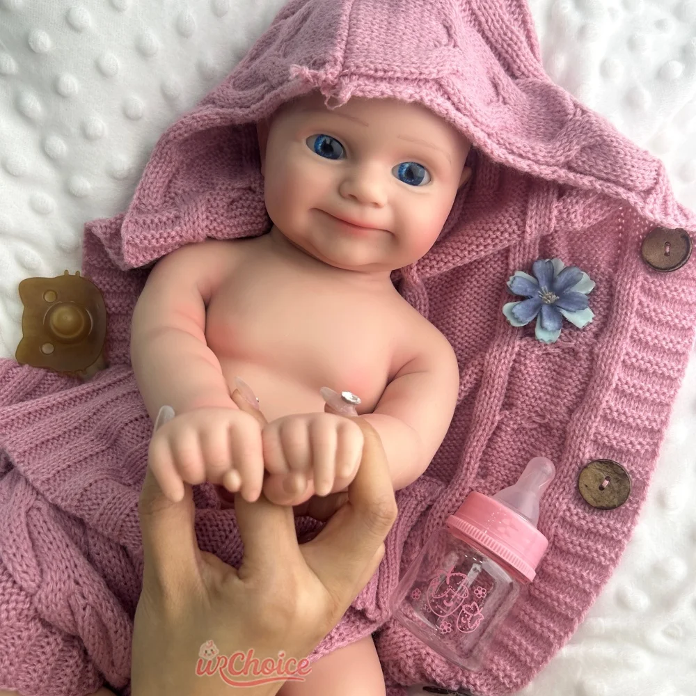 Lifelike 50cm السمينة السيليكون ولد من جديد طفل فتاة مادي يمكن فتح فم دمية اليدوية كاملة الصلبة وزن بيبي لجمع الفنان هدية
