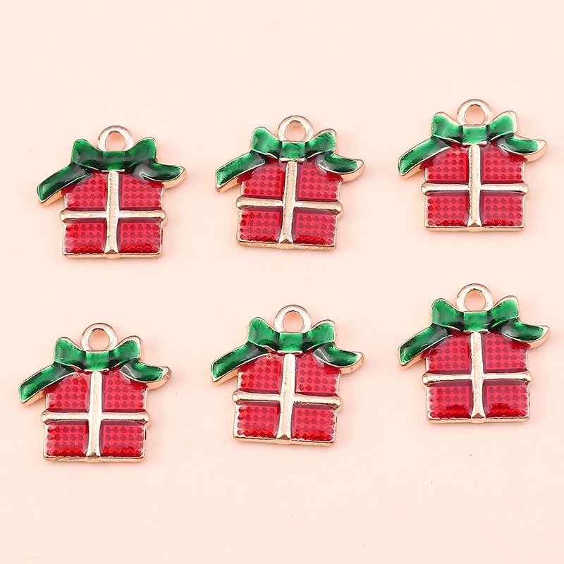 10 Stück Mix süße Weihnachtsmann Charms Emaille Weihnachten Schneemann Stiefel Charms Anhänger für Schmuckherstellung DIY Ohrringe Halskette Geschenke – Detail 31