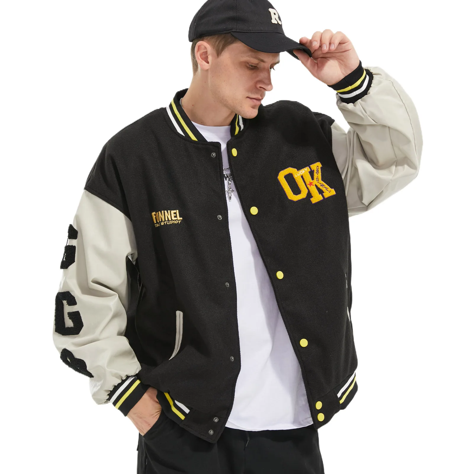 

Mens Varsity Jacket Baseball Jacket Vintage Unisex Streetwear Coats Bomber Jacket Casual Baseball Jackets