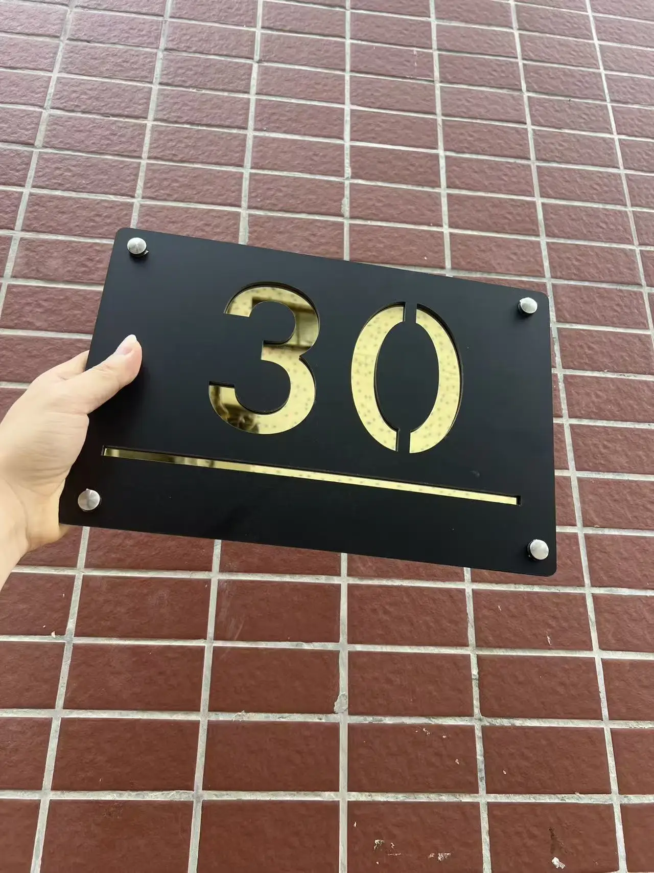 Personalized House Number Plaque, 3D Laser-Cut House Number Plaque, Outdoor Acrylic House Number Plaque, Custom Exterior House N