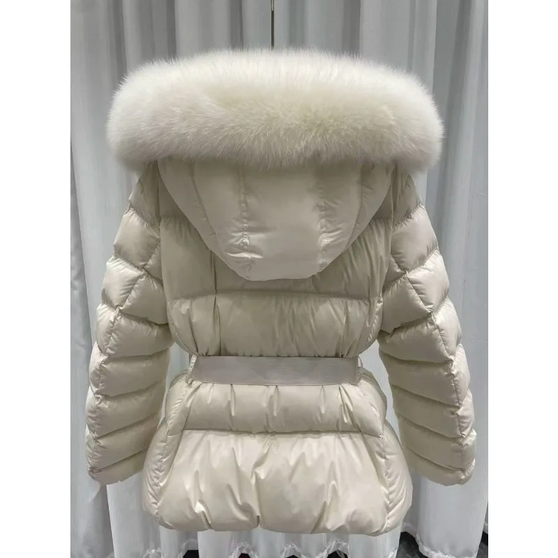 Elegant Waist Padded Jacket Thickened Padded Jacket 2026 Winter Short Hooded Jacket